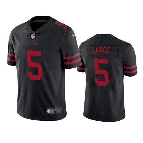 Youth NFL San Francisco 49ers #5 Trey Lance Black Vapor Untouchable Limited Stitched Jersey